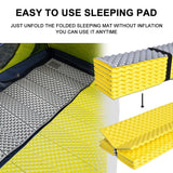 NNEOBA Waterproof Foldable Camping Mat with Aluminum Film Portable Foam Yellow