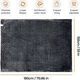 NNEOBA Soft Heated Electric Blanket with 6 Heating Levels & 4-Hour Auto-Off
