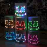 Led Light Up Mask and Gloves DJ Marshmello Head Helmet Light Up Cosplay Head Cover for Men Women Music Festival Purim props