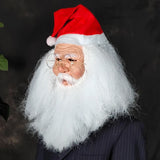 Bearded Santa Claus Latex Mask with Glasses 40×30 cm