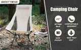 NNEOBA Portable Camping Chair - Lightweight Aluminum Alloy with Headrest