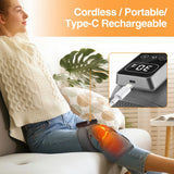 NNEOBA 2Pcs Electric Knee Massager Grey