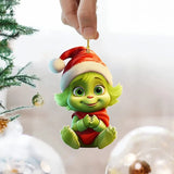 10pcs Whimsical Green Christmas Tree Ornaments
