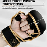 NNEOBA Half Finger Boxing Gloves – PU Leather MMA Training Gloves for Martial Arts