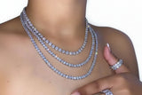 Iced-Out Tennis Chain Necklace with Zircon Stones – Copper Hip Hop Jewelry