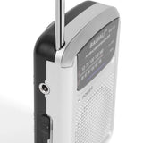 NNEOBA Full Band Portable Mini Pocket Radio Silver