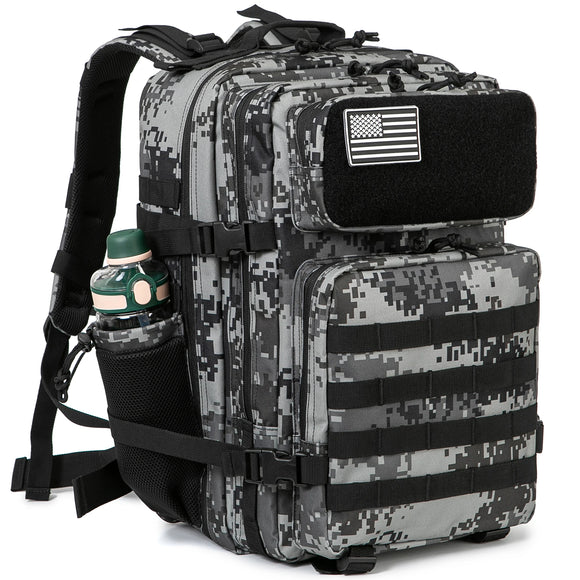 NNEOBA 45L Tactical Backpack Waterproof Rucksack Black Camo
