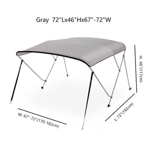NNEOBA Bimini Top with 25mm Aluminum Tube and 600D Polyester Canvas