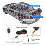 NNEOBA Universal 1080P Rear View Camera AHD 4 Pin 2.5mm HD Black