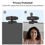 NNEOBA 4K USB Mini Webcam with Sony Sensor Autofocus Black