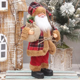 4Pcs Christmas Santa Claus Plush Doll Set Battery-Powered