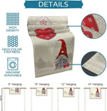 NNEOBA Christmas Snowflakes Linen Table Runner - Festive Dresser Scarf