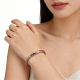 Pure Copper Magnetic Braided Bracelet – Adjustable Twisted Bangle for Men & Women