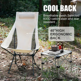 NNEOBA Portable Camping Chair - Lightweight Aluminum Alloy with Headrest