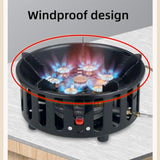 NNEOBA 7-Core High-Power Camping Gas Stove 19800W Windproof Burner Black