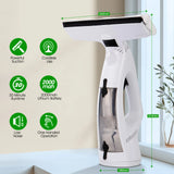Cordless Window Vacuum Cleaner 2000Pa USB Rechargeable Handheld Glass Cleaner with Spray Bottle