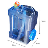 NNEOBA Portable Water Bucket 12L Capacity Driving Pure Water Tank with Faucet Container for Outdoor Camping Cooking Products