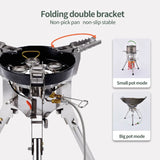 NNEOBA 8400W Foldable Gas Camping Stove Silver