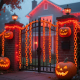 2M Halloween Plastic Chain Lights Orange 8 Modes