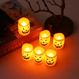 6-Piece Halloween LED Candle Lights – Battery-Powered