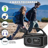 NNEOBA Emergency Hand Crank Solar Radio Gray