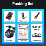 NNEOBA AHD 2K Car Rear View Camera Fisheye Golden Lens Black