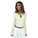 Women's Slim Fit Long Sleeve Knitted Cardigan