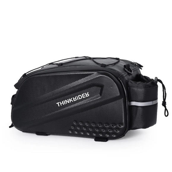NNEOBA 14L Bicycle Hard Shell Hunch Waterproof PU Bike Tail Bag Black
