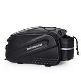NNEOBA 14L Bicycle Hard Shell Hunch Waterproof PU Bike Tail Bag Black