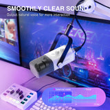 NNEOBA RGB Streaming Podcast Kit Dynamic Mic with Audio Mixer