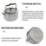 NNEOBA Ultralight Titanium Camping Kettle Outdoor Tea & Coffee Pot Grey