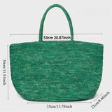 Large Handwoven Rattan Tote Bag