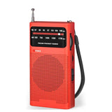 NNEOBA Mini Portable Analog Pocket Radio Red