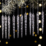 Acrylic Christmas Icicle Ornaments 13cm Hanging Decor