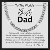 Men's Stainless Steel Cuban Necklace World's Best Dad