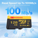 128GB MicroSD Memory Card U3 Class 10 Up to 100MB/s