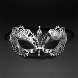 Black Gold Skull Metal Mask Halloween Rhinestone Half Face Venetian Masquerade Men White Women Skull Party Mask