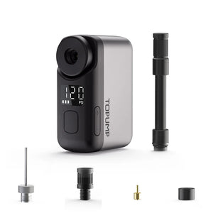 NNEOBA Mini Cordless Electric Bike Pump 120PSI with Screen Fast Charging Grey