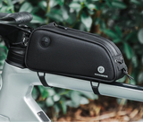 NNEOBA 1.3L Waterproof Bicycle Frame Tube Bag with Headphone Jack Black