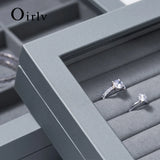 PU Leather Jewelry Storage Box with Lid – Window Display Organizer for Necklaces, Rings & Accessories
