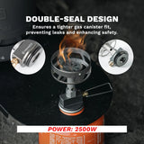 NNEOBA Camping Gas Stove with Pot Burner Grey