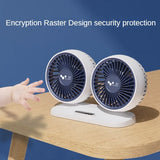 NNEOBA USB Dual Head Cooling Fan with Independent Switch