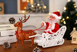 Electric Christmas Elf & Reindeer Sleigh Decoration