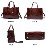 Women's Crocodile Pattern Tote Bag