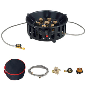 NNEOBA 19800W Camping Stove 7-Core Fire Holes Black