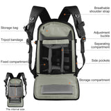 NNEOBA Dual Shoulder Camera Backpack with Rain Cover Black