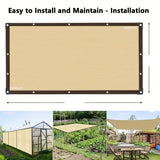NNEOBA Sunshade Net UV Protection Garden Sail (Beige)