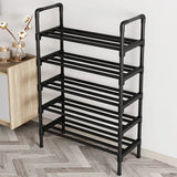 NNEOBA Simple Shoe Rack – Space-Saving Black Shoe Shelf(5Layers)
