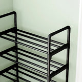 NNEOBA Simple Shoe Rack – Space-Saving Black Shoe Shelf(5Layers)