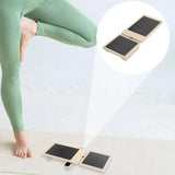 NNEOBA Wooden Single Leg Balance Board Ankle Strengthener Brown